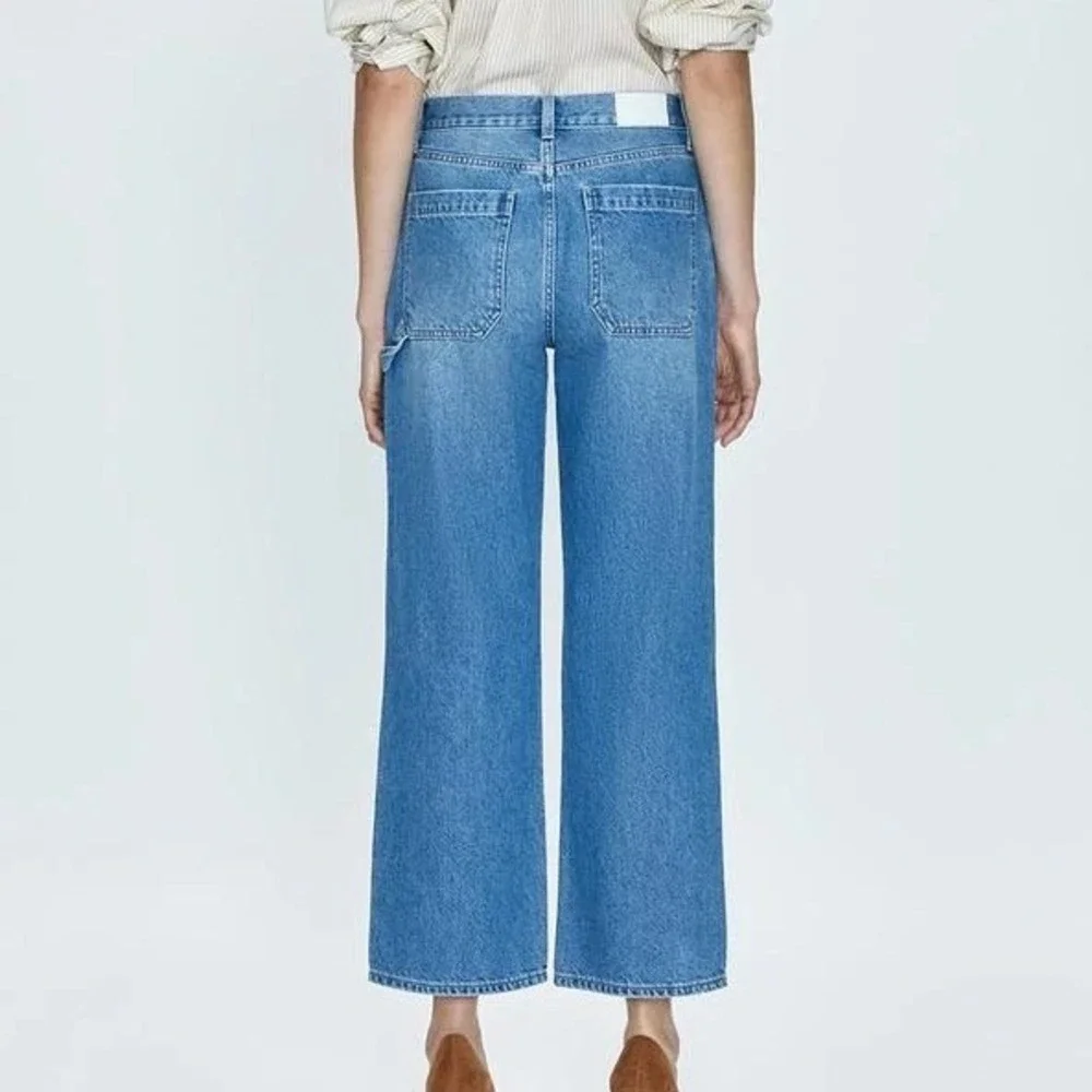 Pistola Denim Jeans Dylan Carpenter Mid Rise Relaxed Straight Medium Wash 28 - Picture 2 of 8